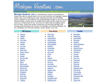 Tablet Screenshot of michiganvacations.com